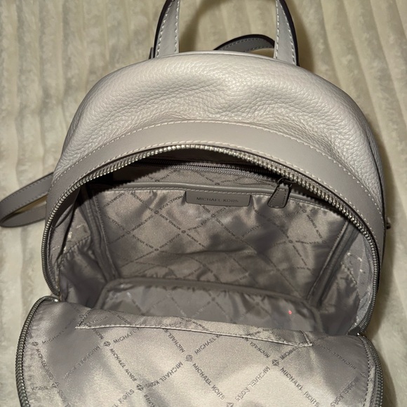Michael Kors Light Gray Studded Backpack - Picture 3 of 7